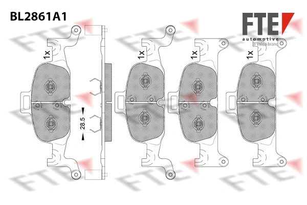Brake Pad Set, disc brake (BL2861A1)
