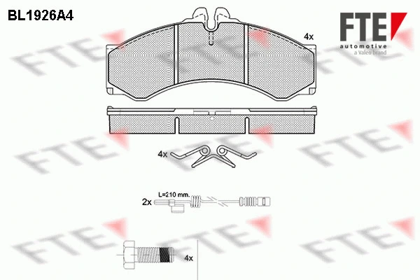 Brake Pad Set, disc brake (BL1926A4)