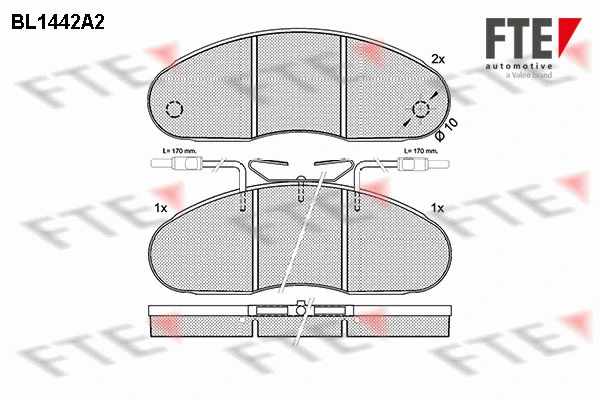 Brake Pad Set, disc brake (BL1442A2)