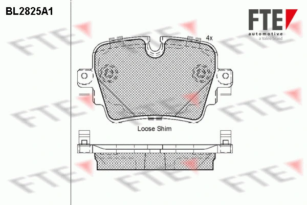 Brake Pad Set, disc brake (BL2825A1)