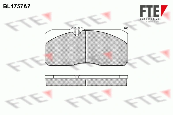 Brake Pad Set, disc brake (BL1757A2)