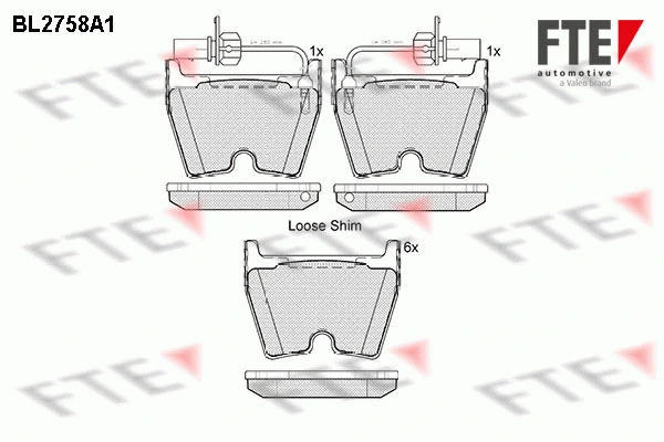 Brake Pad Set, disc brake (BL2758A1)