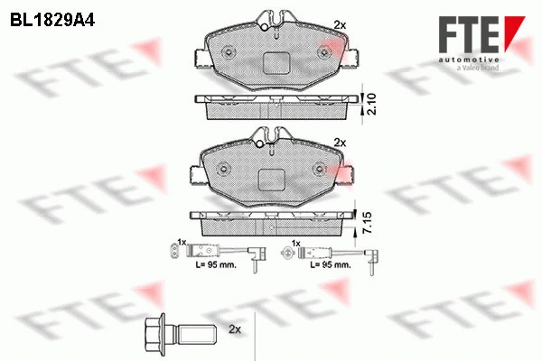 Brake Pad Set, disc brake (BL1829A4)