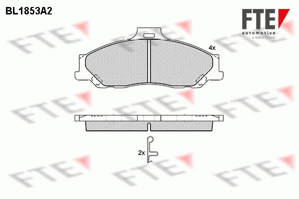 Brake Pad Set, disc brake (BL1853A2)