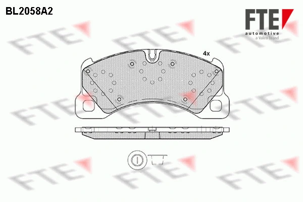 Brake Pad Set, disc brake (BL2058A2)