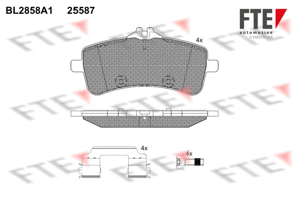 Brake Pad Set, disc brake (BL2858A1)