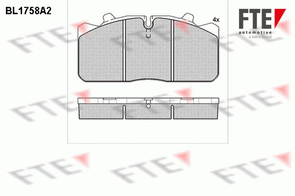 Brake Pad Set, disc brake (BL1758A2)