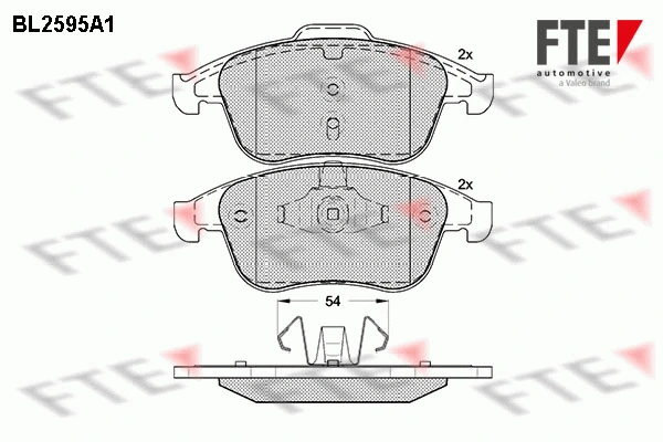Brake Pad Set, disc brake (BL2595A1)