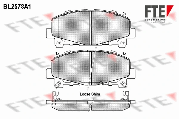 Brake Pad Set, disc brake (BL2578A1)