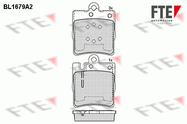 Brake Pad Set, disc brake (BL1679A2)