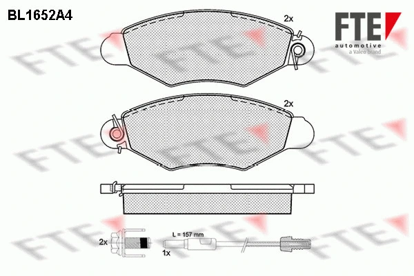 Brake Pad Set, disc brake (BL1652A4)