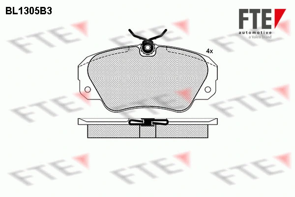Brake Pad Set, disc brake (BL1305B3)