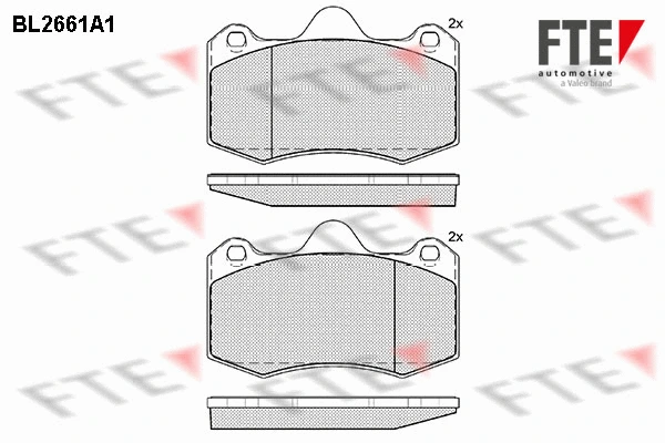 Brake Pad Set, disc brake (BL2661A1)