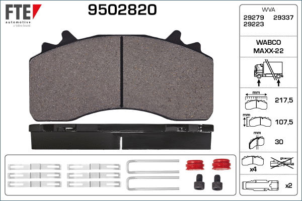 Brake Pad Set, disc brake (9502820)