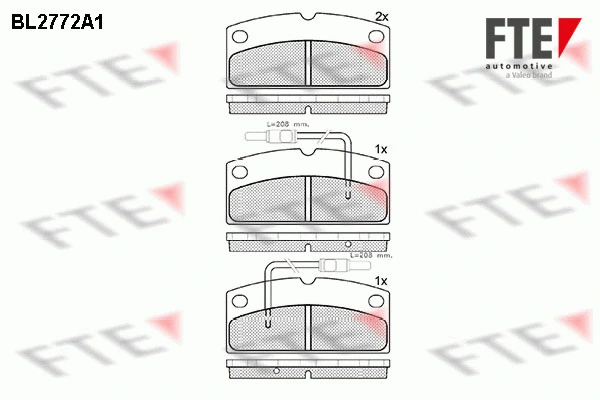 Brake Pad Set, disc brake (BL2772A1)