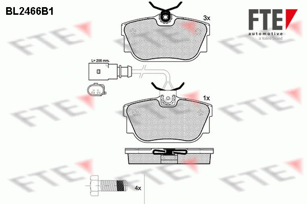 Brake Pad Set, disc brake (BL2466B1)