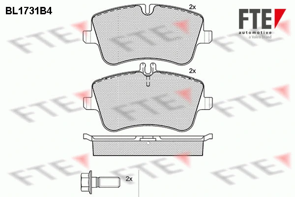 Brake Pad Set, disc brake (BL1731B4)