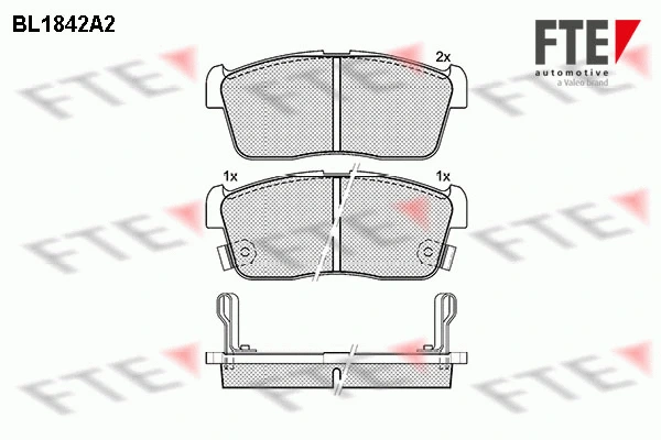 Brake Pad Set, disc brake (BL1842A2)