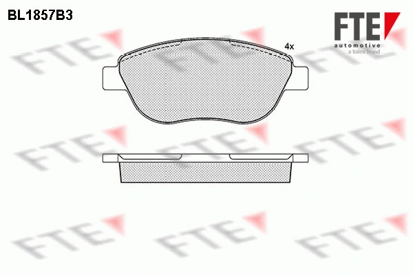 Brake Pad Set, disc brake (BL1857B3)