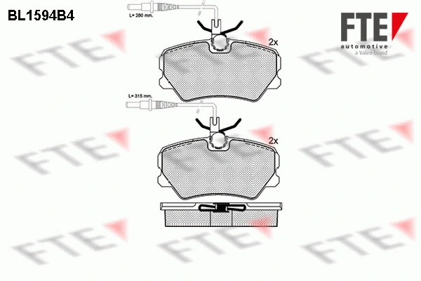 Brake Pad Set, disc brake (BL1594B4)