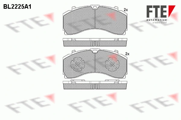 Brake Pad Set, disc brake (BL2225A1)
