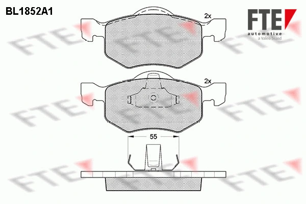 Brake Pad Set, disc brake (BL1852A1)