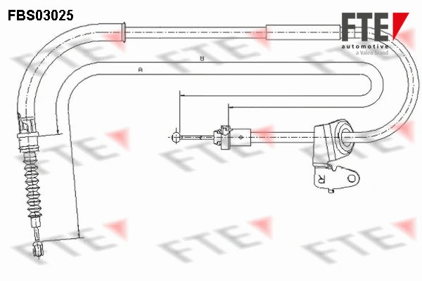 Cable Pull, parking brake (FBS03025)