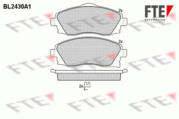 Brake Pad Set, disc brake (BL2430A1)