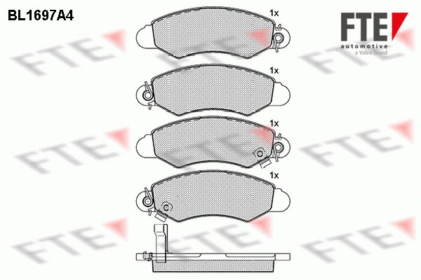 Brake Pad Set, disc brake (BL1697A4)