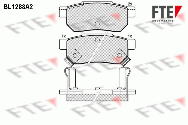 Brake Pad Set, disc brake (BL1288A2)