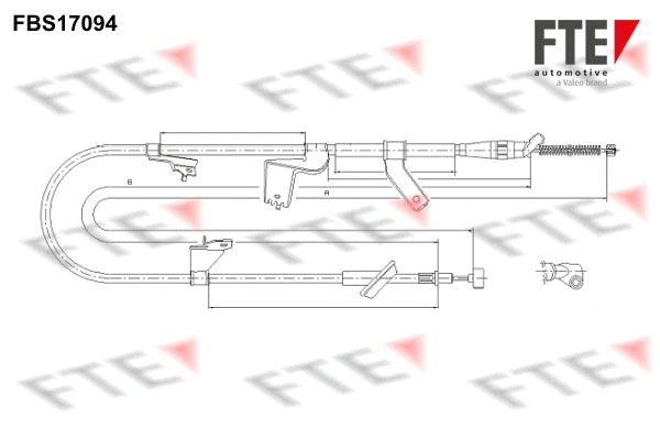 Cable Pull, parking brake (FBS17094)