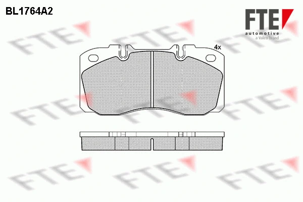 Brake Pad Set, disc brake (BL1764A2)