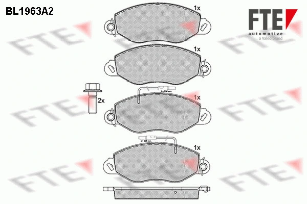 Brake Pad Set, disc brake (BL1963A2)