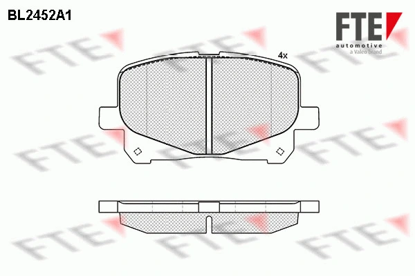 Brake Pad Set, disc brake (BL2452A1)