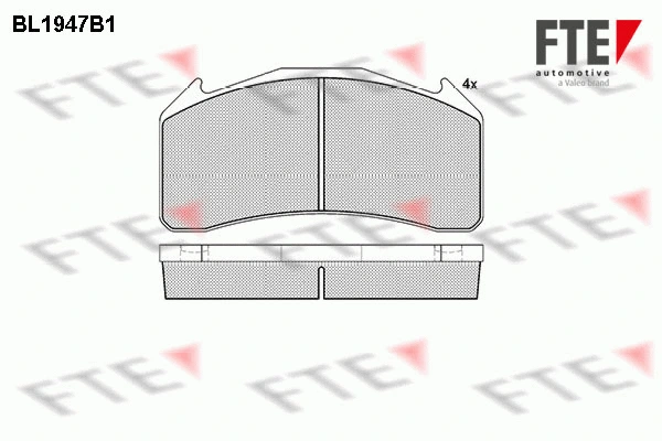 Brake Pad Set, disc brake (BL1947B1)