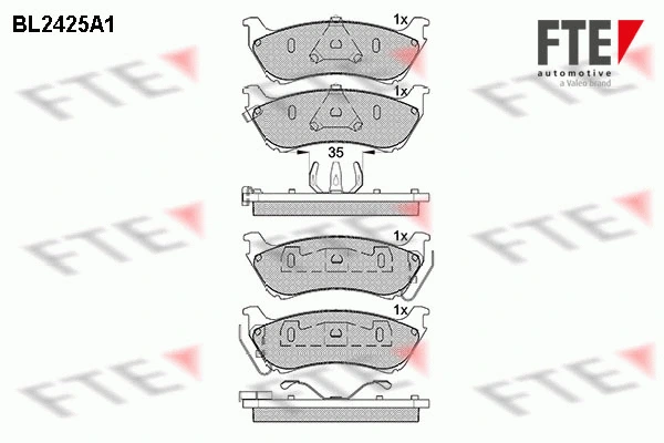 Brake Pad Set, disc brake (BL2425A1)