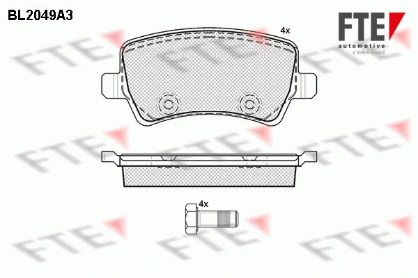 Brake Pad Set, disc brake (BL2049A3)
