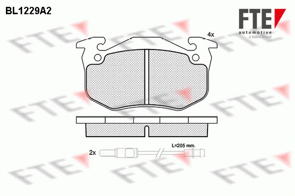 Brake Pad Set, disc brake (BL1229A2)