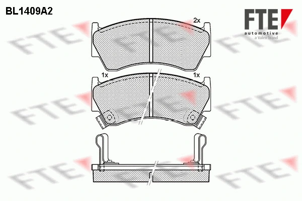 Brake Pad Set, disc brake (BL1409A2)