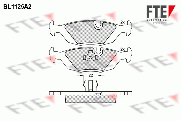 Brake Pad Set, disc brake (BL1125A2)