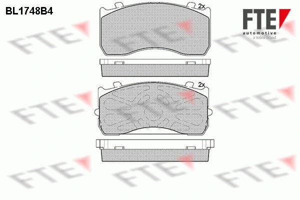 Brake Pad Set, disc brake (BL1748B4)
