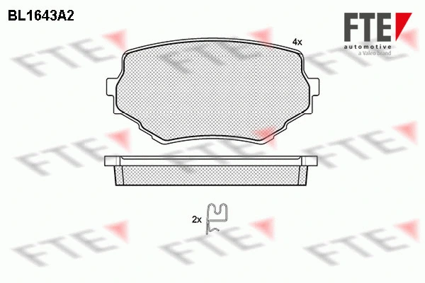 Brake Pad Set, disc brake (BL1643A2)