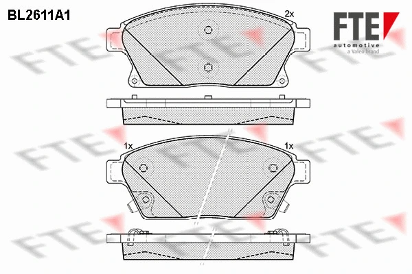 Brake Pad Set, disc brake (BL2611A1)