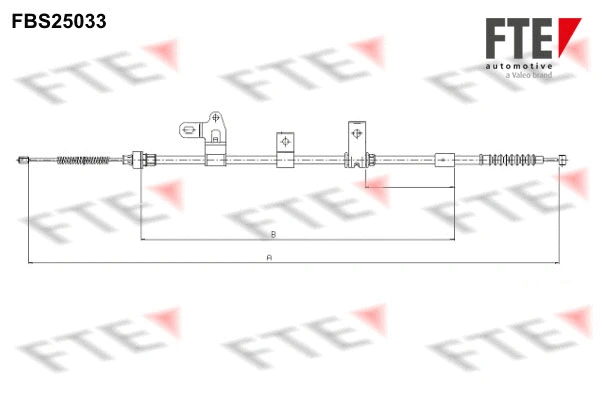 Cable Pull, parking brake (FBS25033)