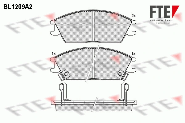 Brake Pad Set, disc brake (BL1209A2)