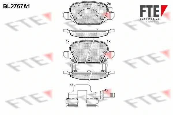 Brake Pad Set, disc brake (BL2767A1)