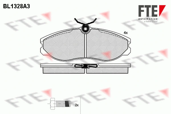 Brake Pad Set, disc brake (BL1328A3)