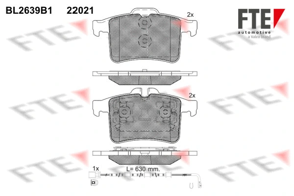 Brake Pad Set, disc brake (BL2639B1)
