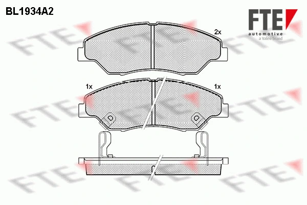 Brake Pad Set, disc brake (BL1934A2)