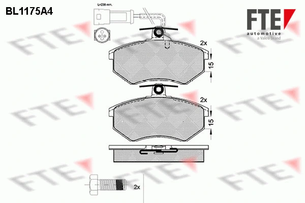 Brake Pad Set, disc brake (BL1175A4)